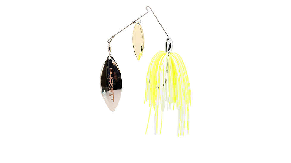 Duckett Fishing BD Double Willow Spinnerbait, 3/8oz, White Chartreuse, BDSBDW3/8 WC
