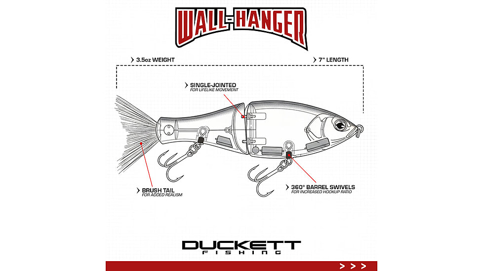 Duckett Fishing Wall Hanger Glide Hard Bait