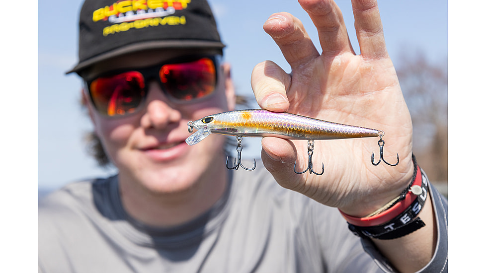 Duckett Fishing Reveal Forward Facing Sonar Jerkbait, 4.5in, 3/4oz, Chrome Shad, DBRJ3/4 CS