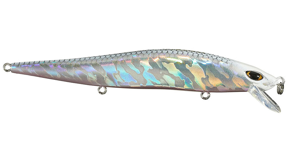 Duckett Fishing Reveal Forward Facing Sonar Jerkbait, 4.5in, 3/4oz, Chrome Shad, DBRJ3/4 CS