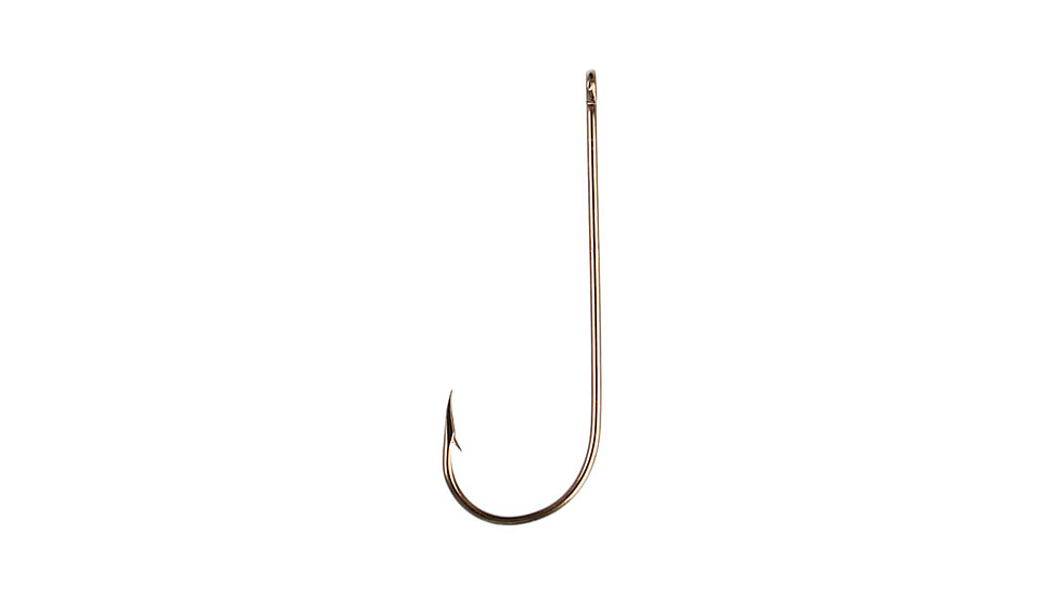 Eagle Claw Aberdeen Hook,Non-Offset,Ringed Eye,Light Wire,Bronze,A-Pack Hooks 214A-2