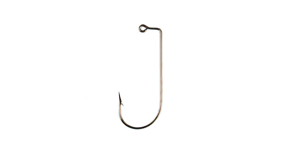 Eagle Claw Aberdeen Jig Hook,Round Bend,Non-Offset,90 Degree Leg,Forged,Bronze,100-Box Hooks 570-2