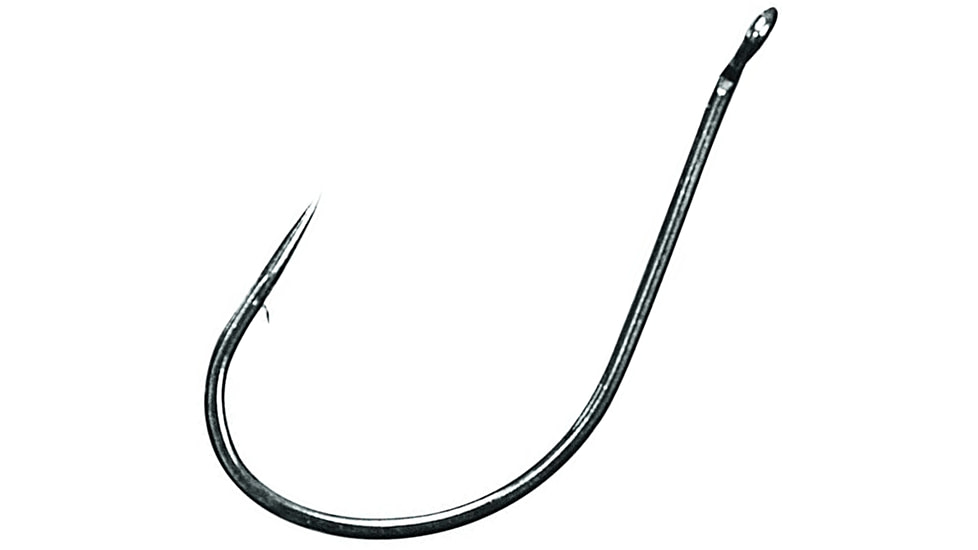 Eagle Claw Lazer Sharp Needle Point Drop Shot Hook, Platinum Black, Size 1/0, 10 per Pack, L6PGH-1/0