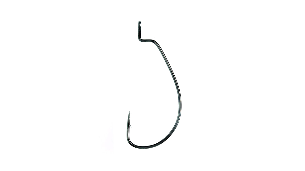 Eagle Claw Lazer Sharp Value Series Extra Wide Gap Worm Hook, Platinum Black, Size 2/0, 15 per Pack, LPA092GH-2/0