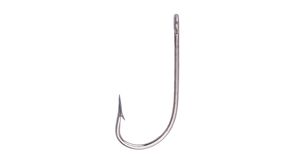 Eagle Claw OShaughnessy Hook,Non-Offset,Ringed Eye,Forged,Stainless Steel,A-Pack Hooks 254SSA-5/0