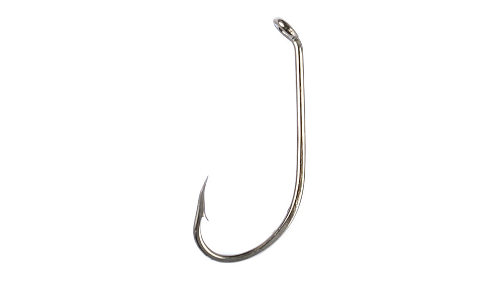 Eagle Claw Plain Shank Hook,Offset,Down Eye,Forged,Bronze,A-Pack Hooks 080A-4