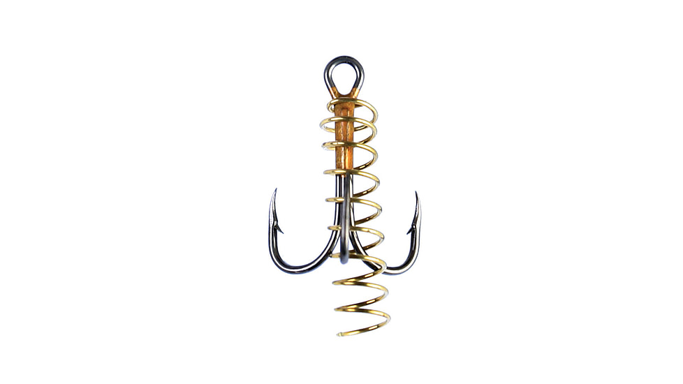 Eagle Claw Soft Bait Hook w/ Spring,Curved Point,2x Strong,Bronze,A-Pack Hooks 374SBA-10