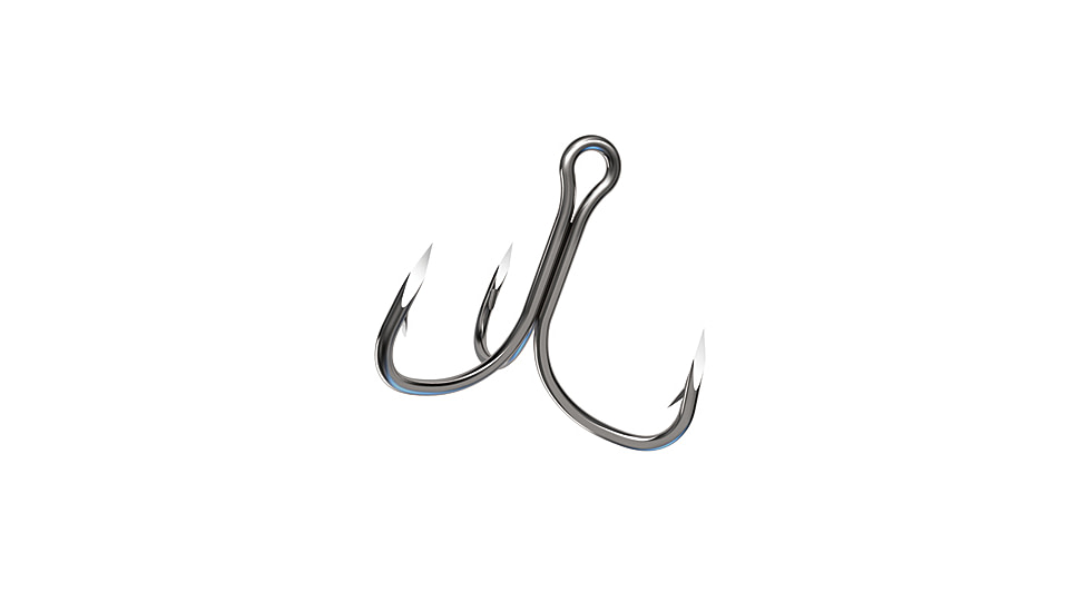Eagle Claw Trokar 3X Strong Wide Gap Treble Hook, Platinum Black, Size 6, 6 per Pack, TK949P-6