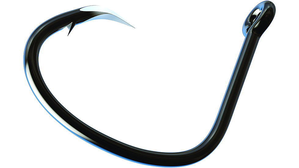 Eagle Claw Trokar Lancet Tournament Non-Offset Circle Hook, Forged, Wide Gap, Live Bait, Welded Eye, Black Chrome, Size 7/0, 50 per Pack, TK4TP-7/0