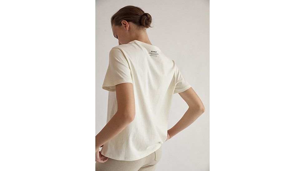 Ecoalf Becausalf T-Shirt - Womens, Light Beige, Large, GATSBECAU8032WW21-050-L
