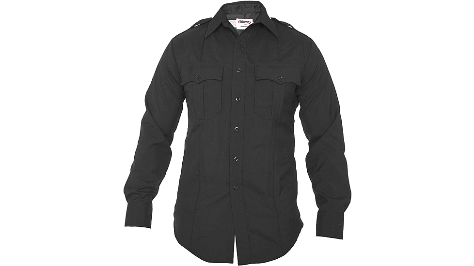 Elbeco Distinction Long Sleeve Shirts, Black, 15x35, 841N-15-35
