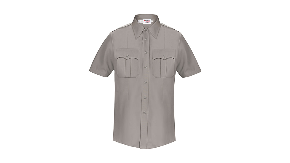 Elbeco DutyMaxx Short Sleeve Poly/Rayon Stretch Shirt - Mens, 18.5 in, Gray, 5581D-18.5