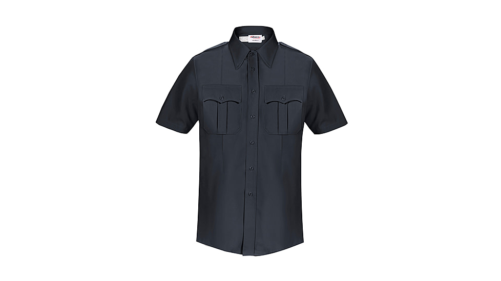 Elbeco DutyMaxx Short Sleeve Poly/Rayon Stretch Shirt - Mens, 15.5 in, Navy, 5584D-15.5