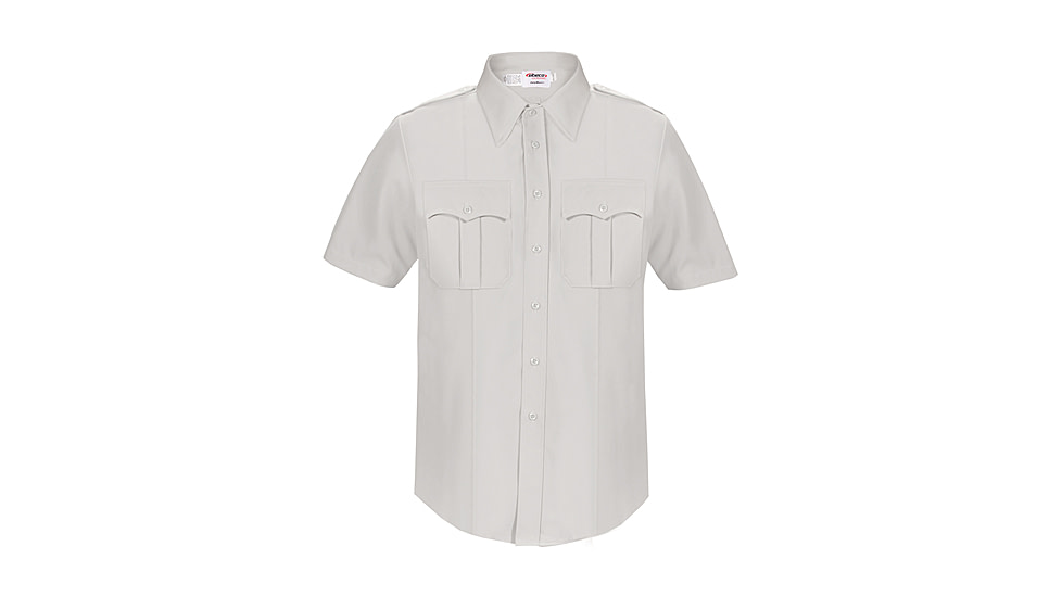 Elbeco DutyMaxx Short Sleeve Poly/Rayon Stretch Shirt - Mens, 14.5 in, White, 5580D-14.5