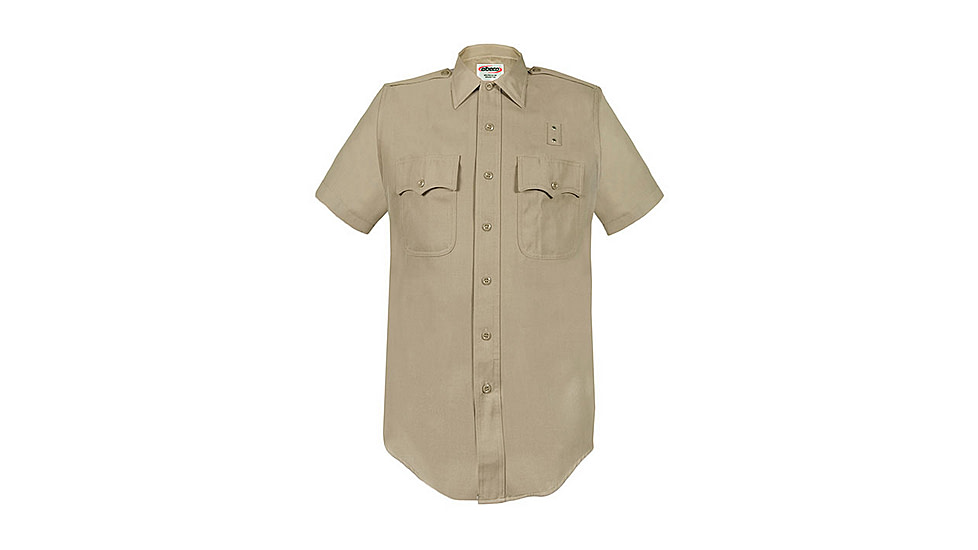 Elbeco LA County Sheriff Short Sleeve Poly/Wool Shirt - Mens, 17.5 in, Silver Tan, 5030-17.5