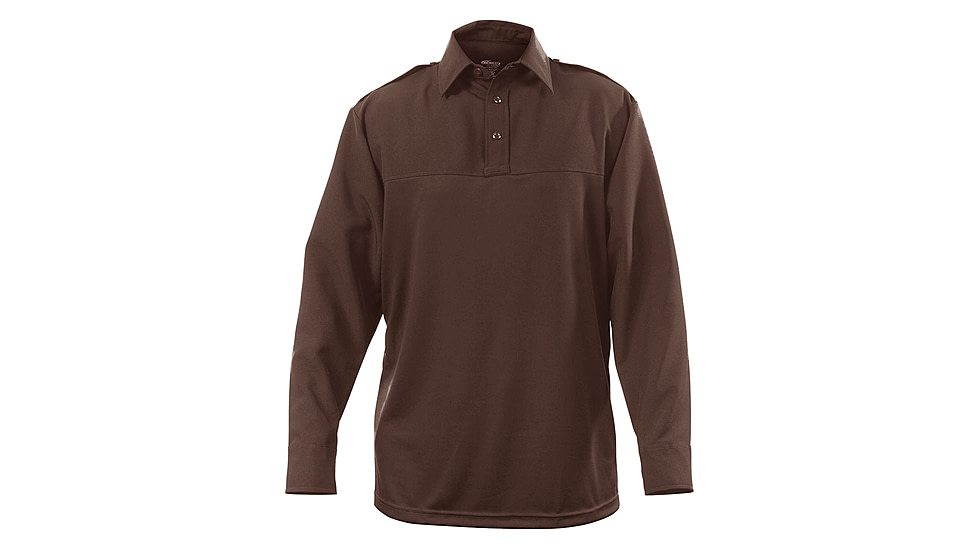 Elbeco Mens Brown, Uv1 Undervest Long Sleeve Shirt - UVS121-14.5-33