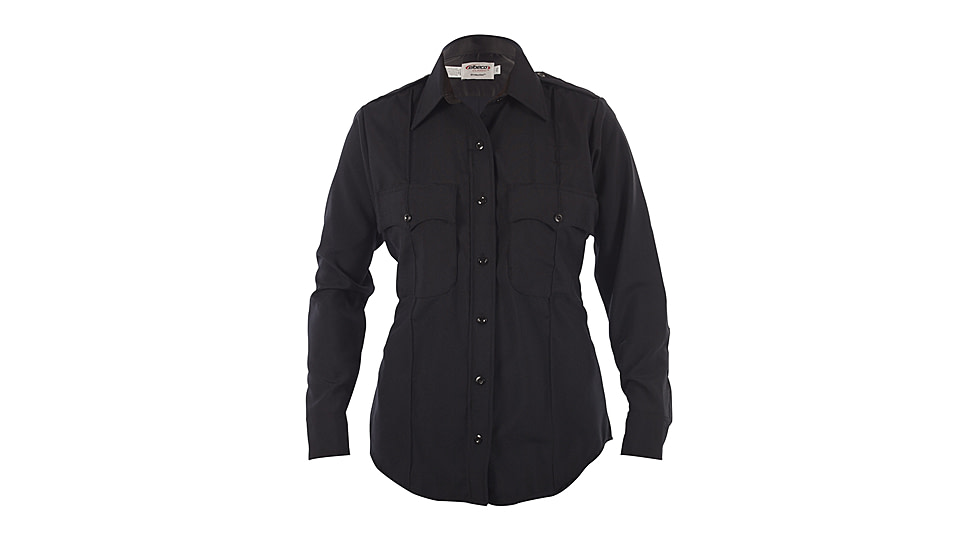 Womens, Navy, Distinction Long Sleeve, Plain Pocket Shirts, Ladies Choice