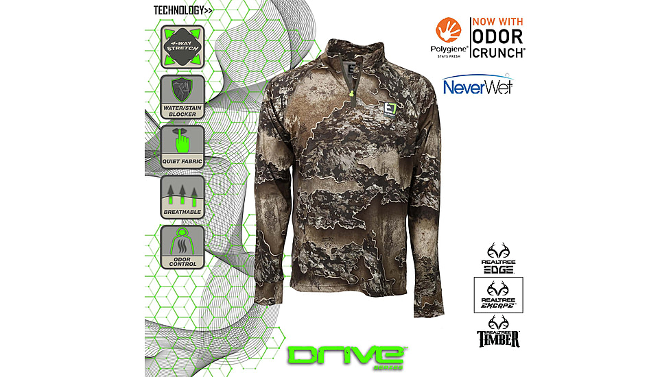 Element Outdoors Drive Series Quarter Zip Shirt - Men's, Medium, Excape, DS-QZ-M-EX