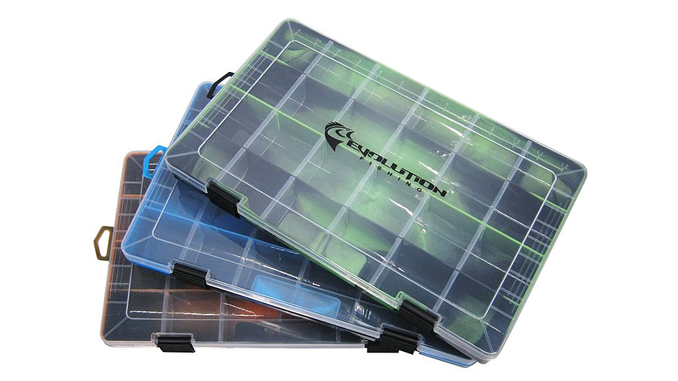 Evolution Outdoor 3700 Fishing Drift Series Colored Tackle Tray, Orange/Black, 3700, 37001-EV