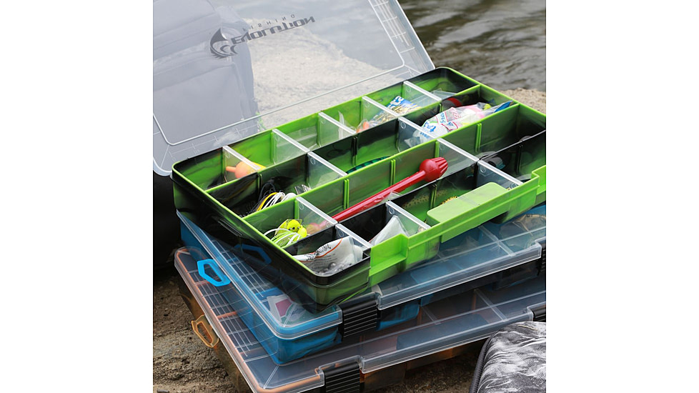 Evolution Outdoor 3700 Fishing Drift Series Colored Tackle Tray, Green/Black, 3700, 37000-EV