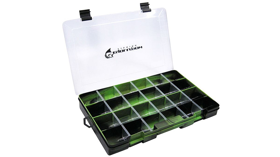 Evolution Outdoor 3700 Fishing Drift Series Colored Tackle Tray, Green/Black, 3700, 37000-EV