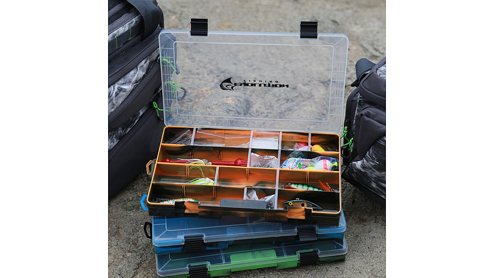 Evolution Outdoor 3700 Fishing Drift Series Colored Tackle Tray, Orange/Black, 3700, 37001-EV