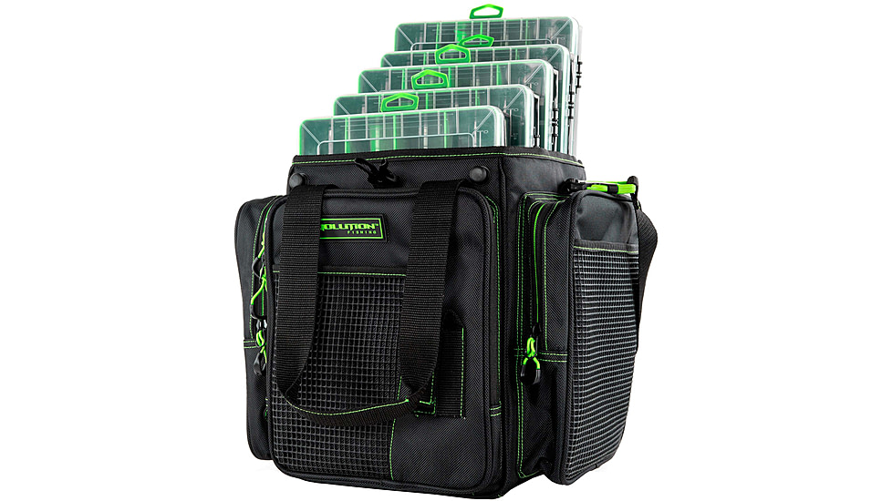 Evolution Outdoor Vertical 3700 Drift Series Tackle Bags, Green/Black, V37012-EV
