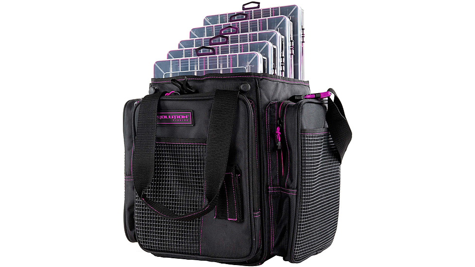 Evolution Outdoor Vertical 3700 Drift Series Tackle Bags, Purple/Black, V37016-EV