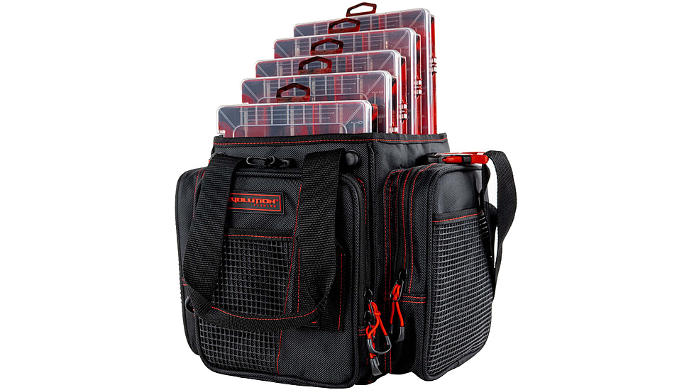 Evolution Outdoor Vertical 3700 Drift Series Tackle Bags, Red/Black, V37015-EV
