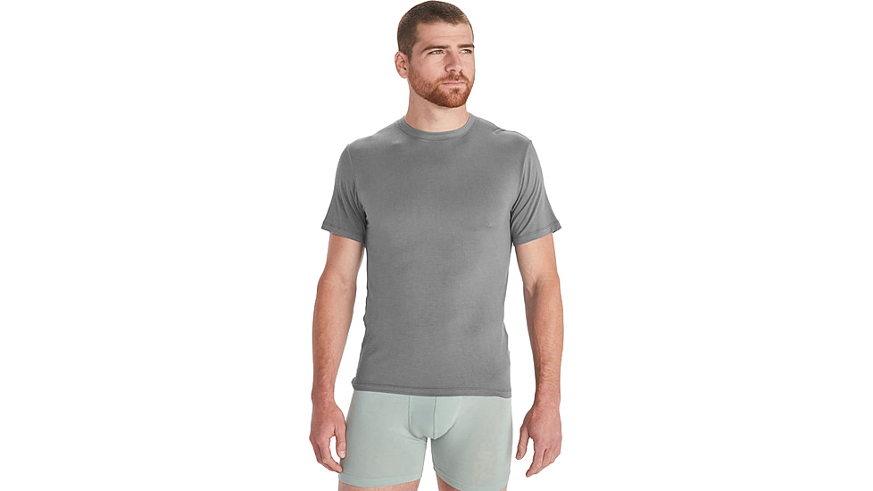 ExOfficio Everyday Crew Tee - Mens, Grey Heather, Small, E14107-9310-S