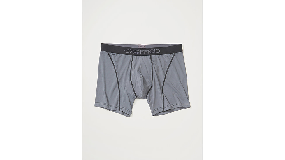 ExOfficio Give-N-Go Sport 2.0 Boxer Brief - Mens, 6in, Steel Onyx/Black, 2XL, 12416718-9182-2XL