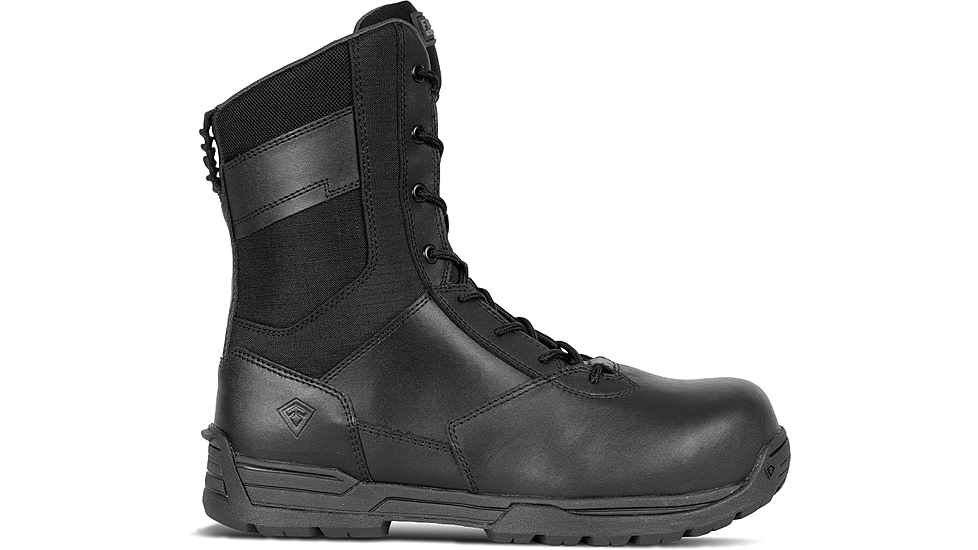 First Tactical 8in Safety Toe Side-Zip Duty Boots - Mens, Black, 10 US/Regular, 165923-019-10-R