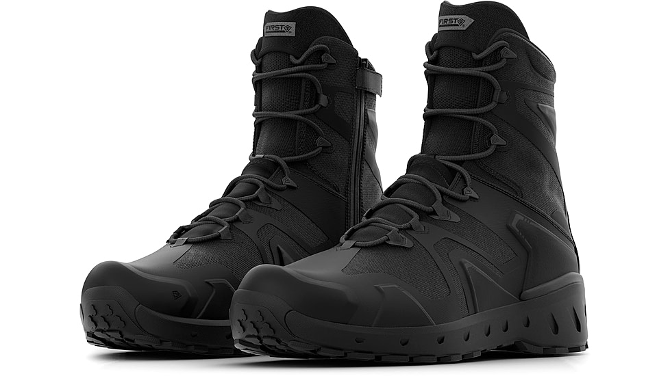 First Tactical AERO-TAC 8in Side-Zip Tactical Boots - Men's, Wide, Black, 12, 165925-19-12 W