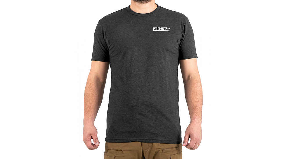 First Tactical Circle Eagle Graphic T-Shirt - Mens, Charcoal Grey, Large, 112556-417-L