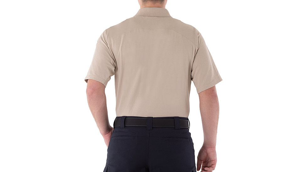 First Tactical Cotton Short Sleeve Polo - Mens, Khaki, Medium, 112508-055-M