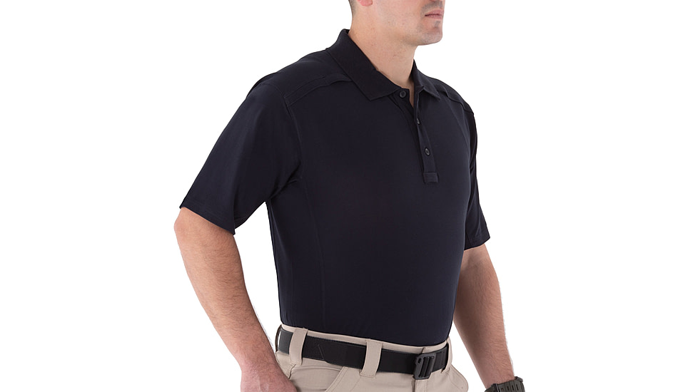 First Tactical Cotton Short Sleeve Polo - Mens, Midnight Navy, Small, 112508-729-S