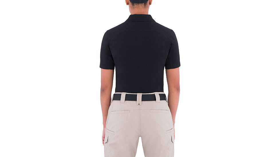 First Tactical Cotton Short Sleeve Polo With Pen Pocket - Womens, Black, Large, 122508-019-L