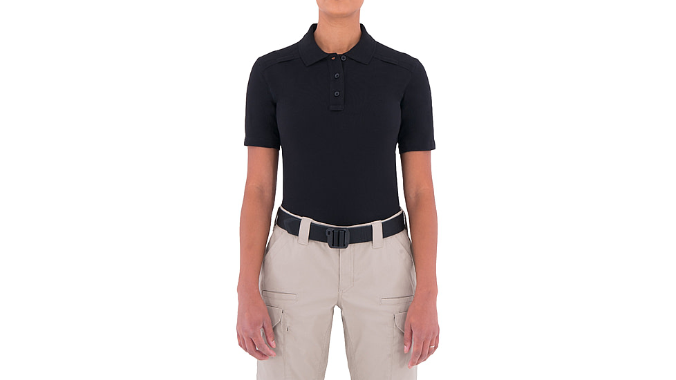 First Tactical Cotton Short Sleeve Polo With Pen Pocket - Womens, Black, Large, 122508-019-L