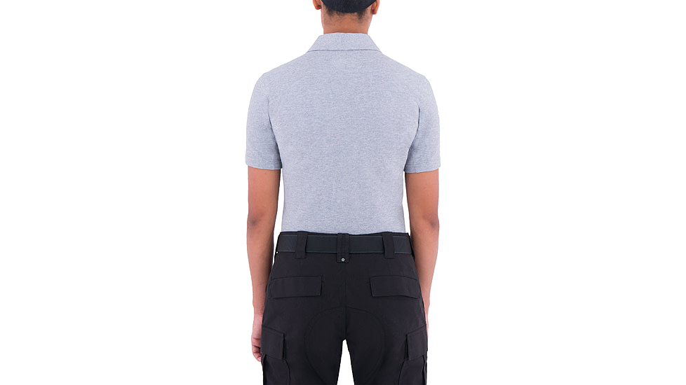 First Tactical Cotton Short Sleeve Polo With Pen Pocket - Womens, Heather Grey, 2XL, 122508-016-XXL