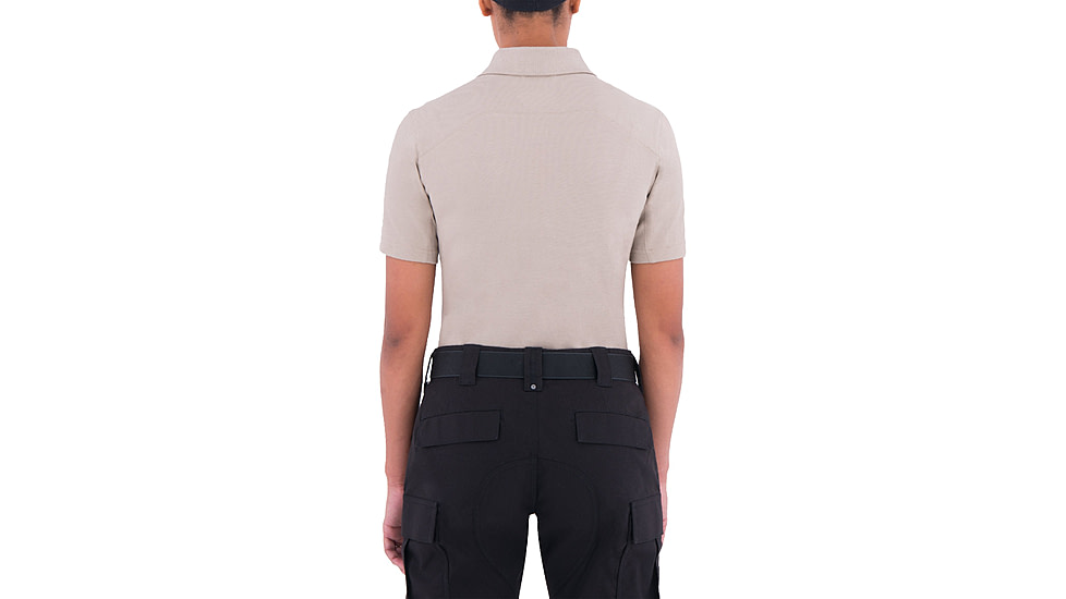 First Tactical Cotton Short Sleeve Polo With Pen Pocket - Womens, Khaki, Large, 122508-055-L