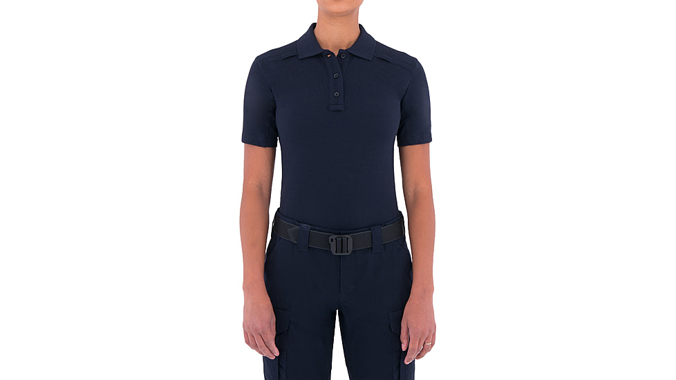 First Tactical Cotton Short Sleeve Polo With Pen Pocket - Womens, Midnight Navy, Extra Small, 122508-729-XS