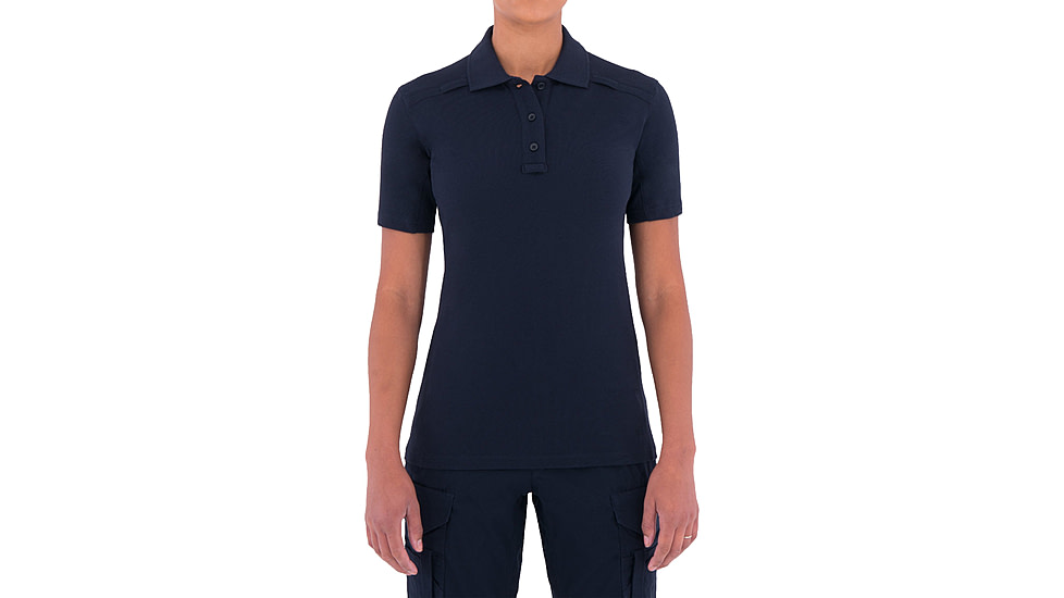 First Tactical Cotton Short Sleeve Polo With Pen Pocket - Womens, Midnight Navy, Extra Small, 122508-729-XS