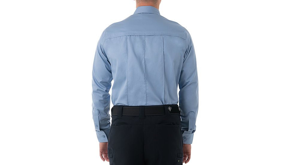First Tactical Cotton Station Long Sleeve Shirt - Mens, Medium Blue, Short/Large, 111009-781-L-S