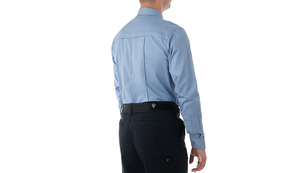 First Tactical Cotton Station Long Sleeve Shirt - Mens, Medium Blue, Short/Large, 111009-781-L-S
