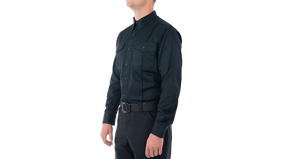 First Tactical Cotton Station Long Sleeve Shirt - Mens, Midnight Blue, Short/Large, 111009-729-L-S