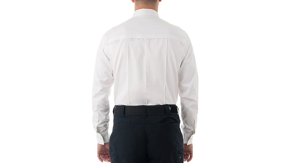 First Tactical Cotton Station Long Sleeve Shirt - Mens, White, Short/Large, 111009-010-L-S