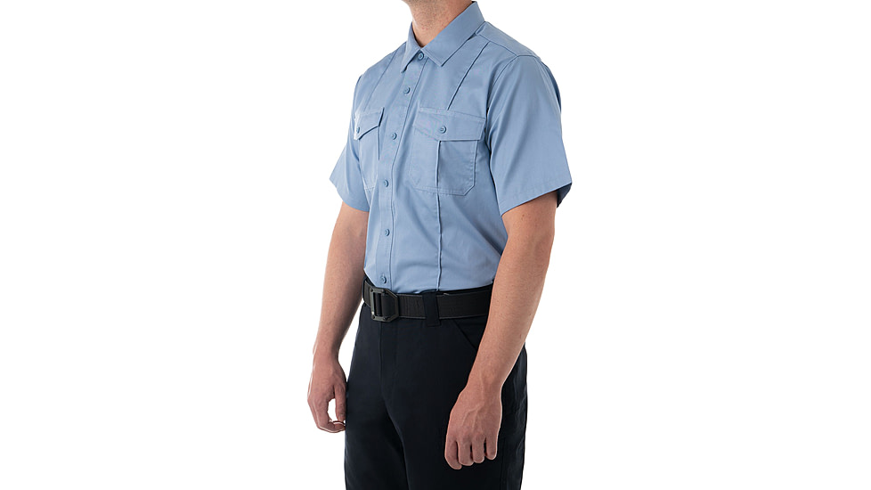 First Tactical Cotton Station Short Sleeve Shirt - Mens, Medium Blue, Regular/2XL, 112008-781-XXL-R