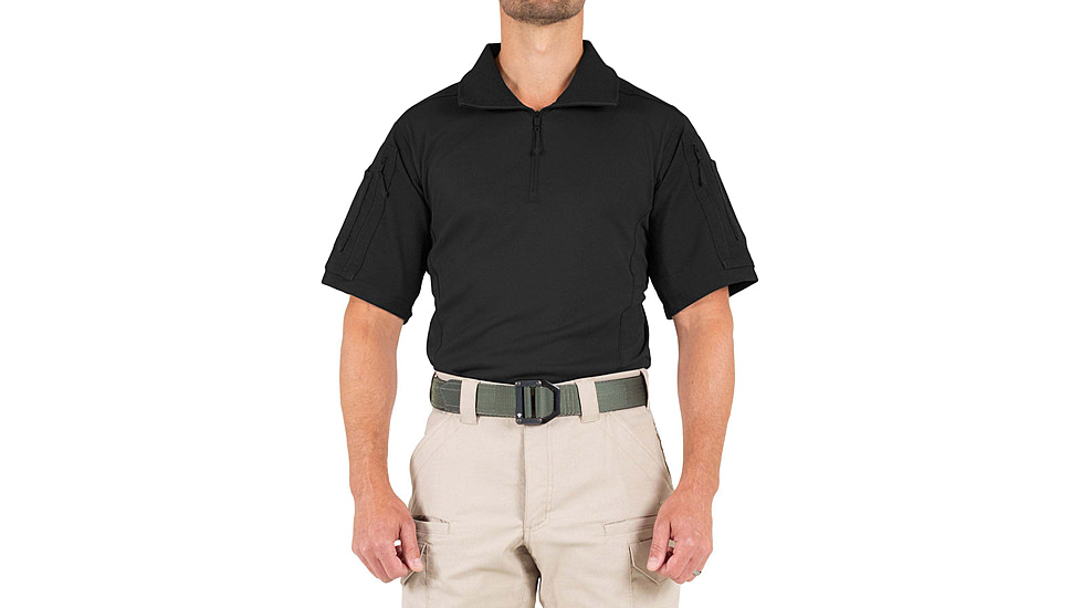 First Tactical Defender Short Sleeve Shirt - Mens, Tall, Black, Extra Large, 112017-019-XL-T