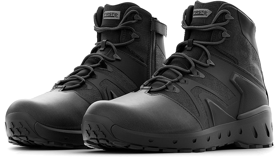 First Tactical AERO-TAC Polishable Toe Side-Zip Mid Tactical Boots - Mens
