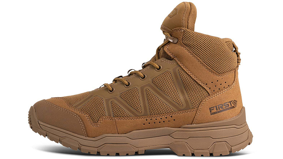 First Tactical Operator Mid 5in Boots - Mens, Coyote Brown, 4, Regular, 165061-060-4-R